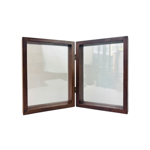 Cadre double en bois artisanal - Présentoir photo minimaliste à double charnière - Décoration intérieure sur le thème de la plage - Product Image 6