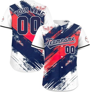 Camiseta de Béisbol Bordada Original de México, Roja, Sublimada, Azul Jays, con Logotipo Cosido y Número de Equipo Personalizado - Product Image 6