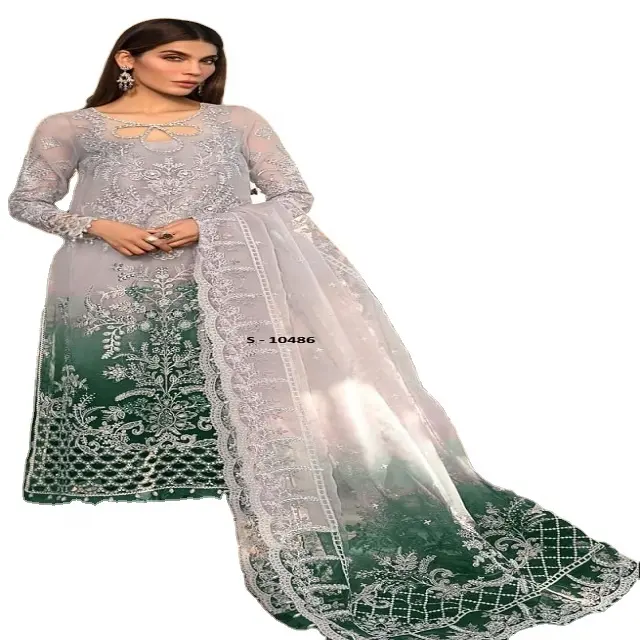 Mode wanita kualitas tinggi gaun pengantin Pakistan setelan Salwar untuk pakaian pernikahan tersedia dengan harga grosir kameez Pakistan