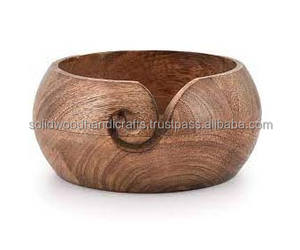 Cuenco de hilo de madera hecho a mano, soporte de hilo de palisandro, caja de almacenamiento de hilo de ganchillo, cuenco de bola de hilo, regalo para cumpleaños de madre - Product Image 3