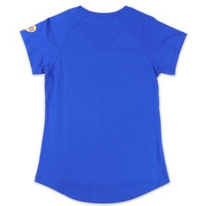 Women's <b>Blue</b> V Neck T Shirt Custom Printed Short Sleeve Casual Tee Lightweight Breathable Soft Comfortable Fashion <b>Top</b> - Product Image 3