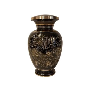Indian Handmade Keepsake Engraved Beautiful Funeral Cremation Keepsake Urn Wholesale Funeral Supplies Metal Urns Unique Shades - Product Image 2