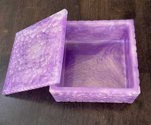 Caja de Joyería Ecológica de Resina Texturizada y Madera, Hecha a Mano, para Guardar Recuerdos, Decoración Elegante para el Hogar, Varios Colores - Product Image 2