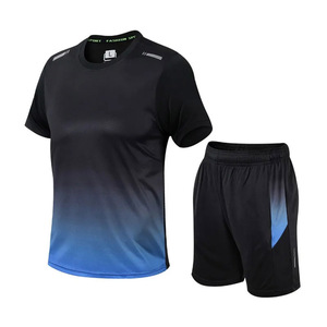 Ensemble short et t-shirt respirant personnalisé avec logo imprimé, meilleure vente, faible MOQ, tailles plus grandes pour hommes - Product Image 5