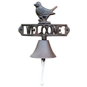 Campana de puerta de hierro fundido resistente con acabado antiguo, campana de pared para puerta de entrada, jardín, patio, porche. - Product Image 5