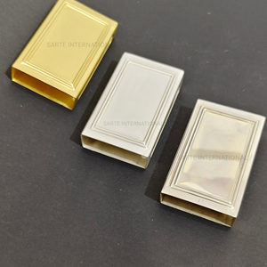 Custom Brass <b>Matchbox</b> Cover Sleeve Luxury Personalized Logo Embossing Premium Metal Holder Classic Style Durable Household Use - Product Image 2