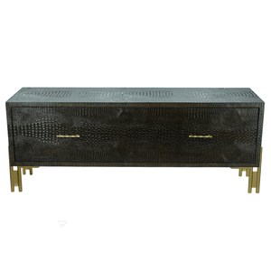 Venta al por Mayor de Fábrica, Mueble para TV de Diseño Moderno y Antiguo Daphoco para Sala de Estar, MDF, Patas de Hierro con Acabado en Latón, Modelo 472, Binh Duong, Vietnam - Product Image 1