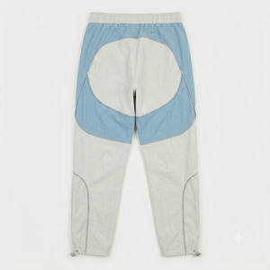 Ensemble de survêtement sportif personnalisé pour homme, veste à capuche et pantalon de jogging, coloris blanc et bleu, respirant, en polyester, idéal pour le printemps - Product Image 5