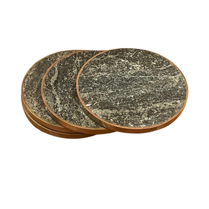 Ensemble de sous-verres en marbre écologiques, design moderne, pour offrir en cadeau, sous-verres en pierre durables et lavables - Product Image 2