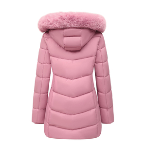 Wholesale <b>Ladies</b> Baggy Thick Warm Cropped <b>Lightweight</b> Puffer Cotton Padded <b>Coat</b> Winter Women Pink Down Jackets <b>for</b> Girls - Product Image 2