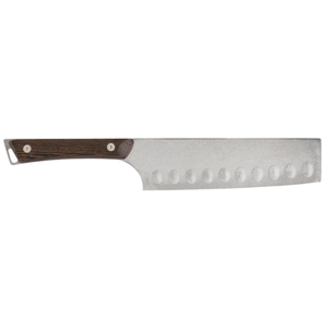 Cuchillo Nakiri de 6.5 pulgadas con hoja hueca de acero inoxidable y mango de madera marrón, cuchillo japonés para cortar y rebanar verduras, cuchillo de chef. - Product Image 1