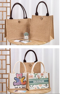 Sac à main en jute fait main et durable pour les courses et le marché - Product Image 3