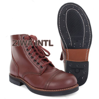 WW2 Officier Allemand m43 low boots cuir noir original