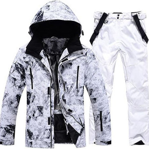 Ensembles de vêtements de ski unis avec cordon de serrage, design personnalisé, uniforme de ski à capuche, imperméable, respirant, unisexe, pour adultes - Product Image 1