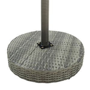 Tavolo da Giardino Resistente per Esterni in Rattan PE Grigio e Acciaio Verniciato a Polvere - Product Image 3
