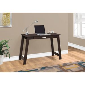 Contemporary Modern Home Office <b>Computer</b> Desk with <b>Storage</b> Drawers Brown Laminate <b>for</b> Laptop Work - Product Image 6