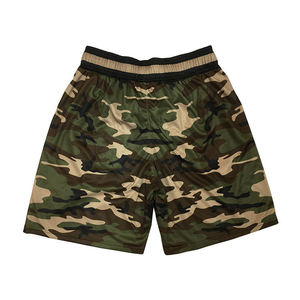 Shorts de basketball vert pour homme, taille mi-haute élastique, séchage rapide, style sportif décontracté, motif uni, poches en toile, fermetures éclair - Product Image 2