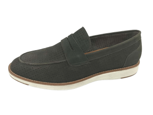 Mocasines Sin Cordones para Hombre, Punta Redonda, Transpirables, de Cuero Genuino, Entresuela de EVA, Suela de Goma, para Oficina y Trabajo, Color Oliva - Product Image 3