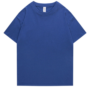 Camisetas de cuello redondo de primera calidad para hombre, 100% algodón, hombros caídos, manga corta, con logo personalizado - Product Image 5