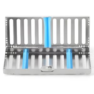 Caja de Esterilización Dental con Soportes de Silicona Verde, Organizador de Instrumentos Quirúrgicos de Acero Inoxidable - Product Image 3