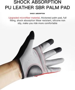 Gants de cyclisme à doigts entiers pour hommes et femmes, gants de vélo à doigts entiers compatibles avec les écrans tactiles, accessoires de cyclisme pour hommes - Product Image 3