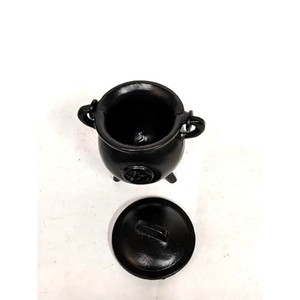 Support de bougie en fonte noire avec couvercle - Décoration gothique en gros - Product Image 6