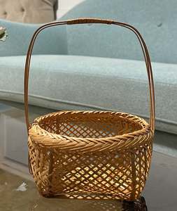 : Square Woven Rattan Nesting <b>Storage</b> <b>Baskets</b> Set <b>with</b> Handles Seagrass <b>Shelf</b> <b>Storage</b> Bins Cabinet Organizer - Macy - Product Image 3