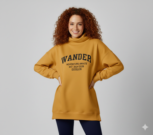 Sudadera Profesional de Cuello Alto Reversible para Mujer, 100% Algodón, para Invierno, Estilo Universitario - Product Image 1