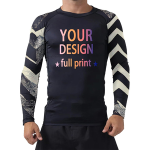 เสื้อผ้ายูนิเซ็กซ์ เสื้อยืดออกกำลังกายแบบรัดรูป เสื้อแขนยาวสำหรับเล่นเซิร์ฟ สกรีนโลโก้ได้ ป้องกันรังสียูวี เสื้อรัดกล้ามเนื้อสำหรับบราซิลเลียนยิวยิตสู เสื้อสำหรับศิลปะการต่อสู้แบบผสมผสาน ระบายอากาศได้ดี แห้งเร็ว - Product Image 5