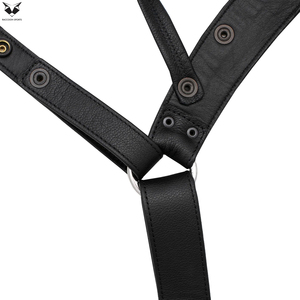 Jockstrap de Cuero Negro Genuino Hecho a Mano para Hombre, Estilo Club, Servicio OEM ODM, Personalizado, Alta Calidad, Duradero y Transpirable - Product Image 4