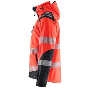 ZOHSUB POWER INDUSTRY High Visibility ANSI Class 1 Reflective Safety Jacket for Men Women LED Flash <b>Waterproof</b> Hood Pockets <b>Work</b> - Product Image 3