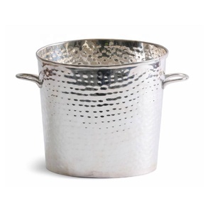 Enfriador de vino de acero inoxidable martillado en oro y aluminio, herramientas de barra de Metal DE LA India, Cubo de vino de Metal martillado - Product Image 4