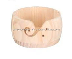 Porte-fil en bois rustique extra large crochets à tricoter et accessoires de crochet stockage de tricot bol en bois lourd fait à la main - Product Image 2