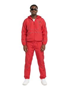 ชุดวอร์มกันลมแบบ 2 ชิ้นขายดีที่สุดสำหรับผู้ชาย ชุดกางเกงขาสั้นกันลมแบบสปอร์ต แถบสะท้อนแสง - Product Image 4