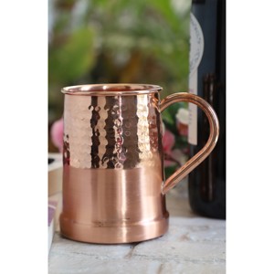 Designer Copper Tumbler with Handle Contemporary Drinkware Mug for <b>Tea</b> Coffee and Cocktail Serving Use - Product Image 6