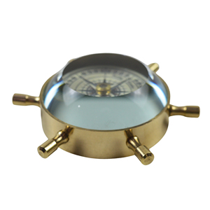 Brújula Náutica Decorativa de Metal y Latón con Acabado Plateado Antiguo, Decoración de Escritorio con Temática Marítima, Regalo para Capitán, Marinero, Amantes de la Marina - Product Image 2