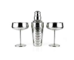 Ensemble de shaker à cocktails en acier inoxydable, avec verre mélangeur, passoire et doseur, coffret cadeau pour service de bar - Product Image 3