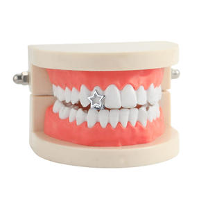 เครื่องประดับฟันรูปทรงกากบาท Jewelux ดีไซน์สวยหรู ประดับเพชรเจียระไนแบบ Brilliant Cut ตัวเรือนเงินแท้ 925 ชุบเงิน เหมาะสำหรับทุกเพศทุกวัย ใช้ในงานศาสนา งานปาร์ตี้ หรือแฟชั่น - Product Image 5