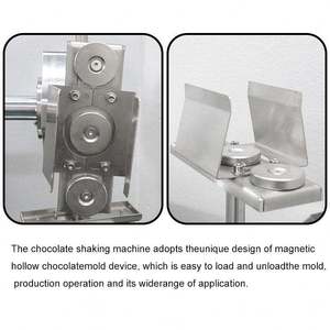 Máquina para hacer chocolate hueco de acero inoxidable, moldeadora giratoria de chocolate, 0-800 rpm, capacidad para 8 moldes - Product Image 6