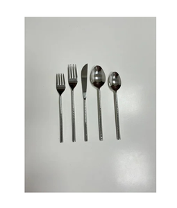 Ensemble de cuillères en acier inoxydable 5 pièces, passe au lave-vaisselle, meilleur prix, design minimaliste, vaisselle de mariage - Product Image 1
