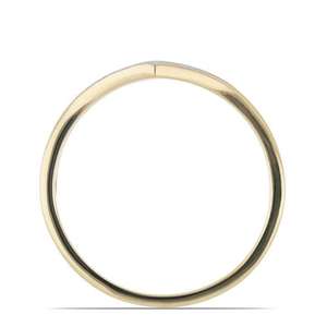 Anillo de Oro Amarillo Sólido de 18K con Diamantes Cultivados en Laboratorio de Doble Corte, Anillo Minimalista Apilable para Boda, Joyería Fina de Lujo para Mujer - Product Image 4