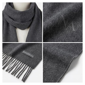NORTH APPROACH Unisex Solid Color Long <b>Silk</b> <b>Scarf</b> With Fringe Winter Warm Multi-Functional Shawl Simple Style Adult Wear - Product Image 4