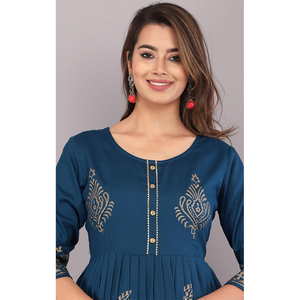 Vestido de Mujer a Medida con Estampado Floral, Diseño Nuevo, Largo hasta la Pantorrilla, Manga Corta, Corte Ajustado y Evase, Elegante, Informal - Product Image 3