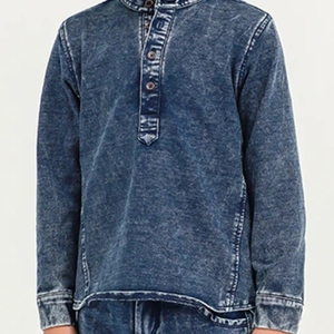เสื้อเชิ้ตเดนิมฤดูหนาว OEM สไตล์ลำลอง สตรีทแวร์ ระบายอากาศได้ดี ผ้าฝ้าย 100% เสื้อโค้ทติดกระดุม พร้อมโลโก้สั่งทำพิเศษ น้ำหนัก 360 กรัม สำหรับผู้ชาย - Product Image 5