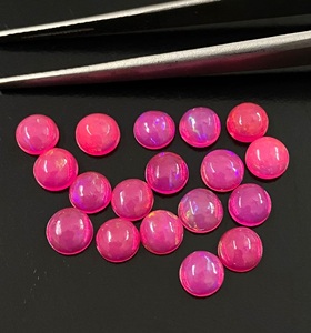 Piedras Preciosas Sueltas de Ópalo Natural Redondo Rosa con Iridiscencia para Decoración de Uñas - Product Image 5