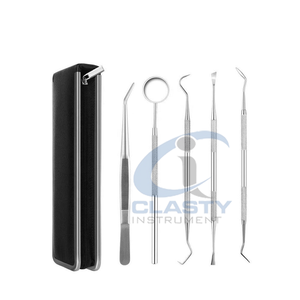 Juego de instrumentos dentales de acero inoxidable, kit de limpieza bucal, sonda, pinzas, instrumentos quirúrgicos dentales - Product Image 6