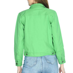Women's <b>Cropped</b> <b>Denim</b> <b>Jacket</b> Eco-Friendly Breathable Vintage Washed Button Front Casual Jean Coat Streetwear Fashion Outerwear - Product Image 2