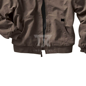 Pakistan Manufacturer's Custom Winter Stand Collar Waterproof Windproof Breathable Solid Color <b>Canvas</b> <b>Men's</b> Windbreaker <b>Jackets</b> - Product Image 5