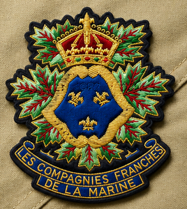 DE LA MARINE CANADIAN BADGE With Anchor And Laurel Wreath <b>Sew</b>-On Fabric Patch For Uniform Garment - Product Image 3