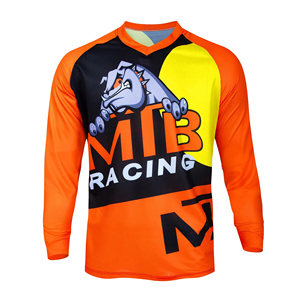 Maillot de motocross personnalisé respirant pour l'été et l'hiver, vêtement de course automobile imprimé avec design par sublimation - Product Image 1